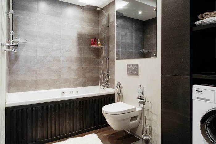 Фото дизайна ванной комнаты в стиле "брутализм"