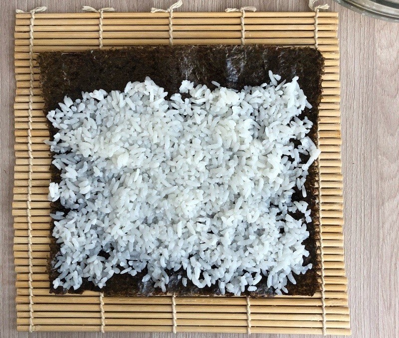 Распределение риса на нори