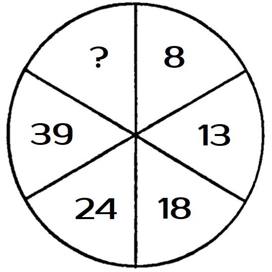 Какое число должно стоять в сегменте с вопросительным знаком?