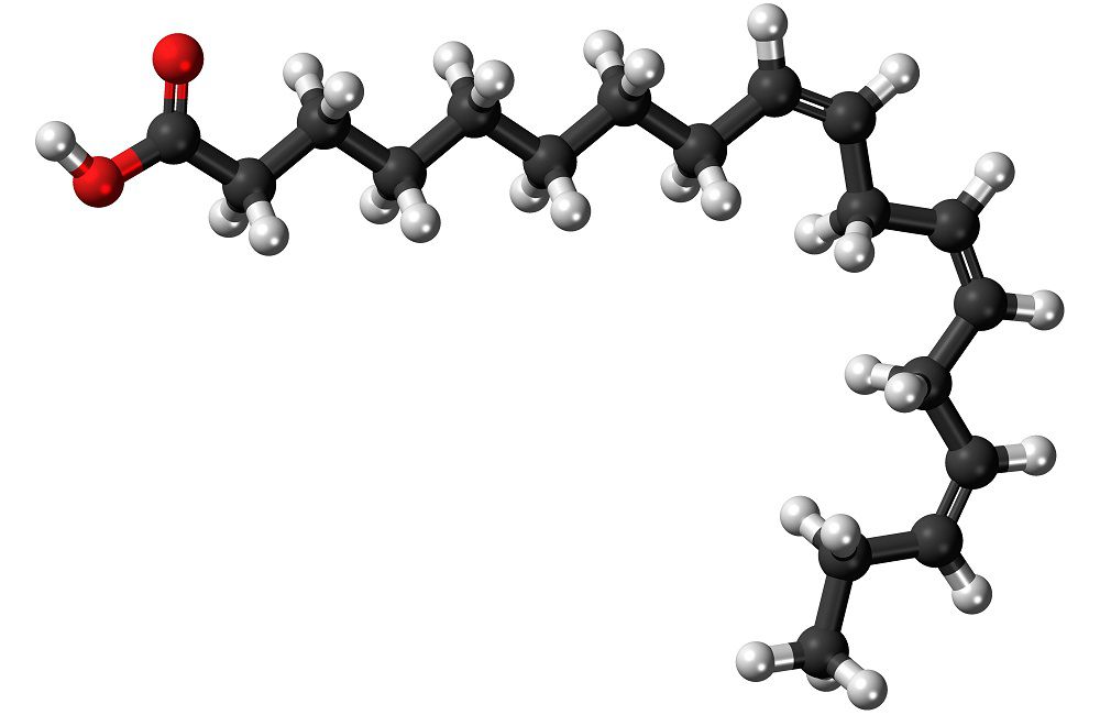 Молекула альфа-линоленовой кислоты