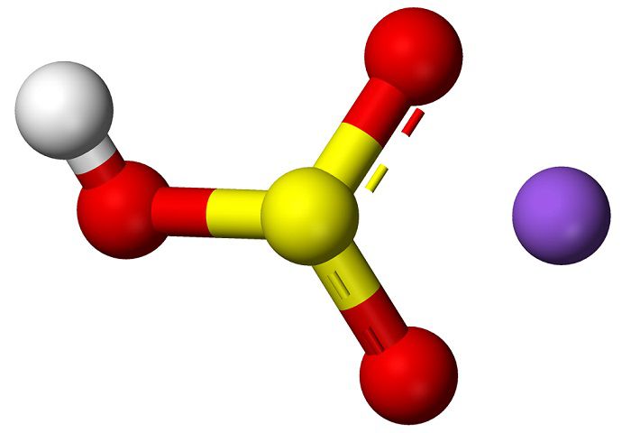 Молекула гидросульфита натрия