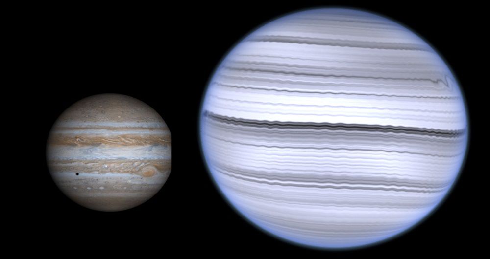 Планета XO-6b в сравнении с Юпитером