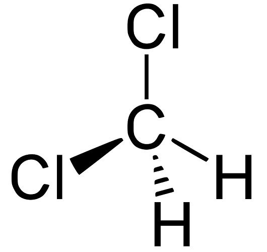 Структурная формула дихлорметана