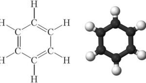 Структурная формула и молекула бензола